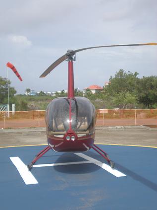 Full Frontal View - Robinson R44 with PJ-LIH registration (red)